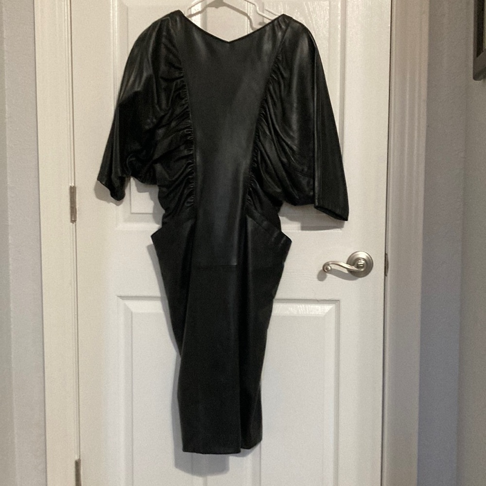 VTG black marshmallow leather dress